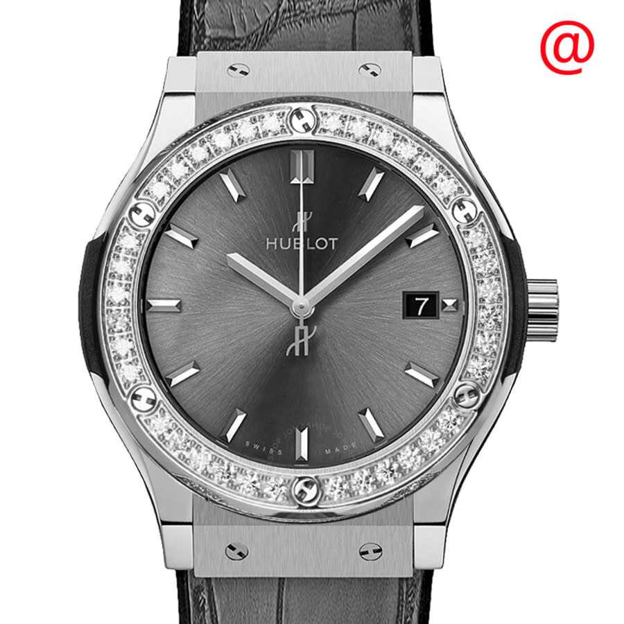 Replica Hublot Classic Fusion Quartz Grey Dial Ladies Watch 581.nx.7071.lr.1104