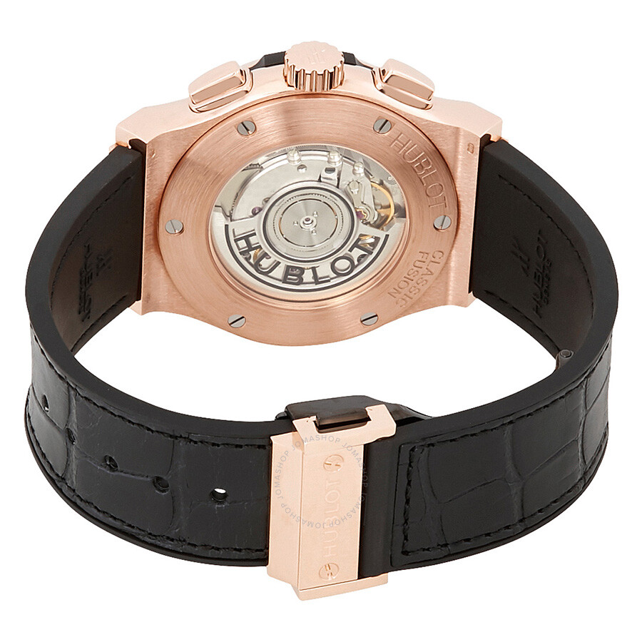 Replica Hublot Classic Fusion Silver Dial Black Leather Band 18 Carat Rose Gold Case Automatic Men's Watch 541.OX.2610.LR - Image 3