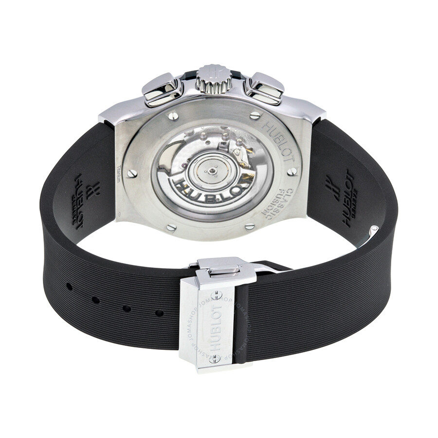 Replica Hublot Classic Fusion Silver Dial Chronograph Black Rubber Men's Watch 521.NX.2610.RX - Image 3