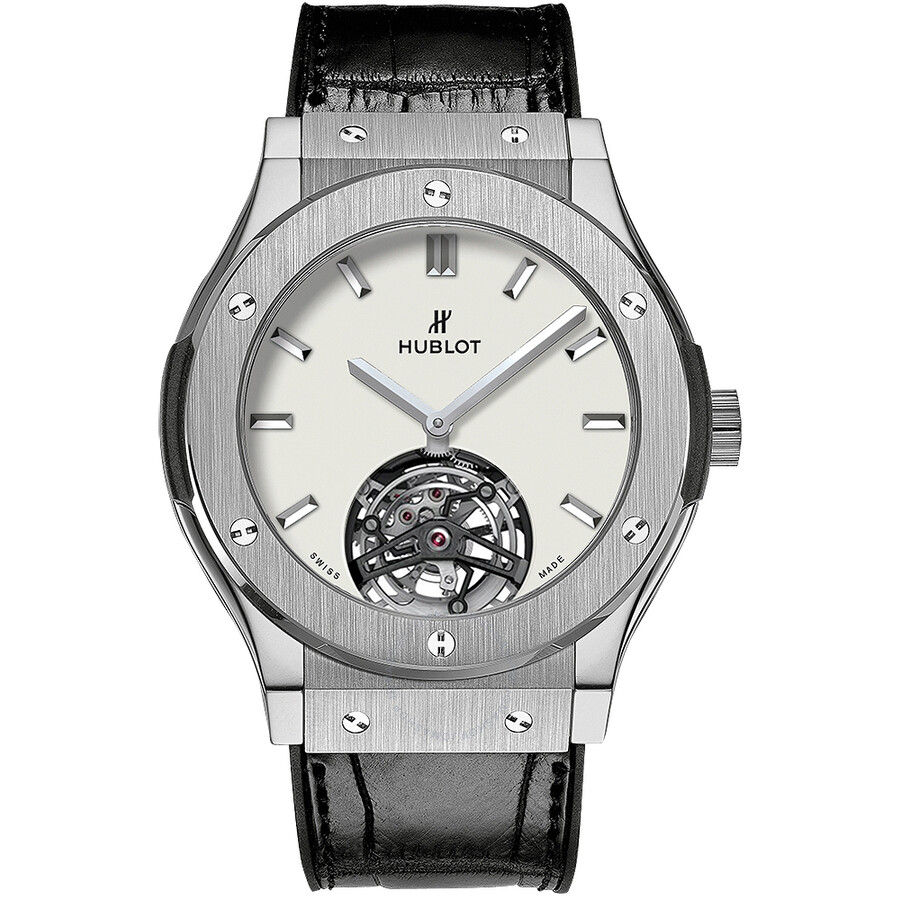Replica Hublot Classic Fusion Tourbillon 45mm Dial White Men's Watch 505.NX.2610.LR