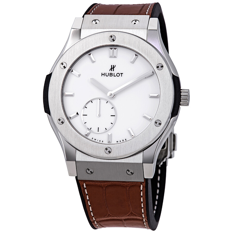 Replica Hublot Classic Fusion Ultra Thin Titanium Automatic White Dial Men's Watch 545.NX.2210.LR