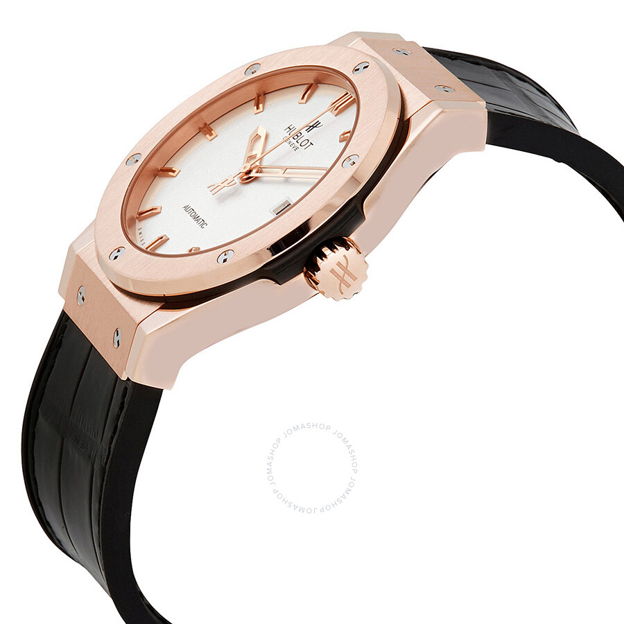 Replica Hublot Classic Fusion White Dial Black Leather Automatic Men's Watch 542OX2610LR - Image 2