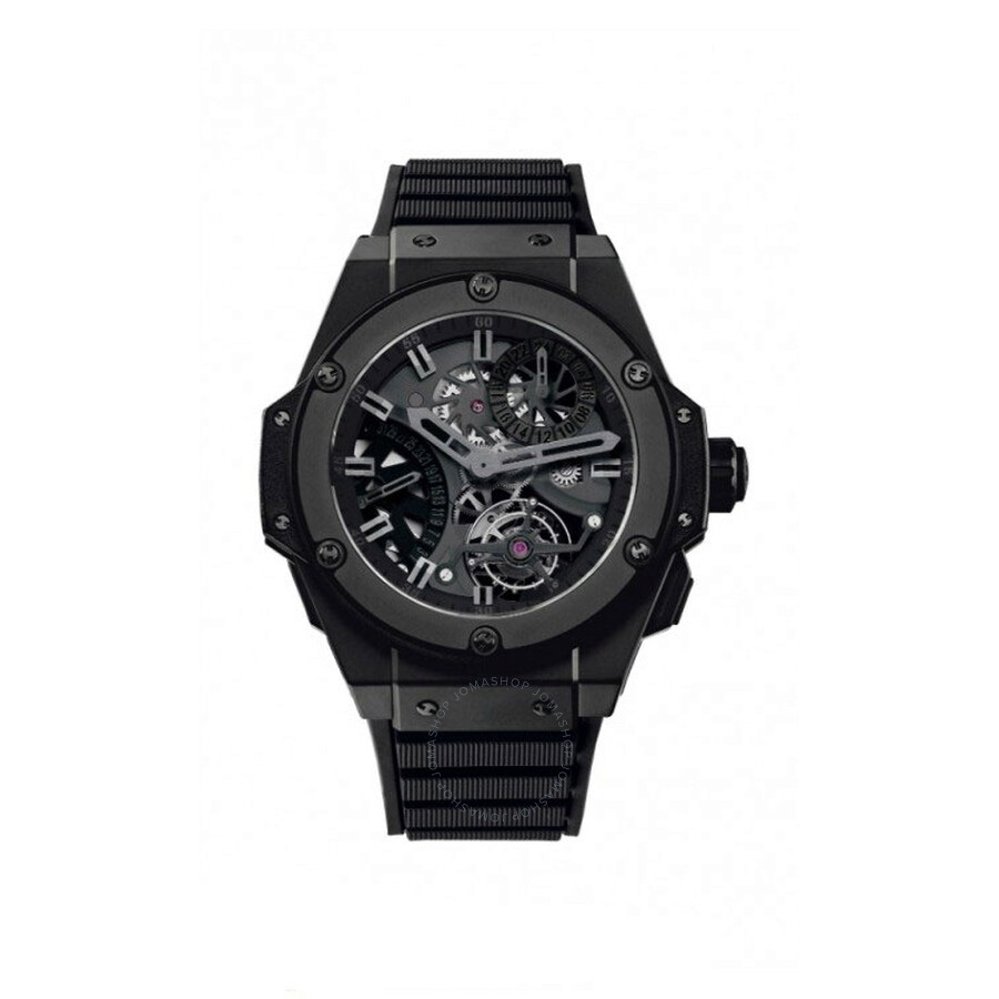 Replica Hublot King Power Tourbillon GMT Skeleton Dial Ceramic Automatic Men's Watch 706.CI.1110.RX