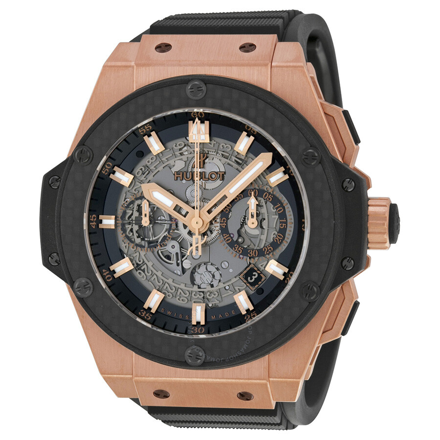 Replica Hublot King Power Unico Black Dial Rose Gold Automatic Men's Watch 701OQ0180RX