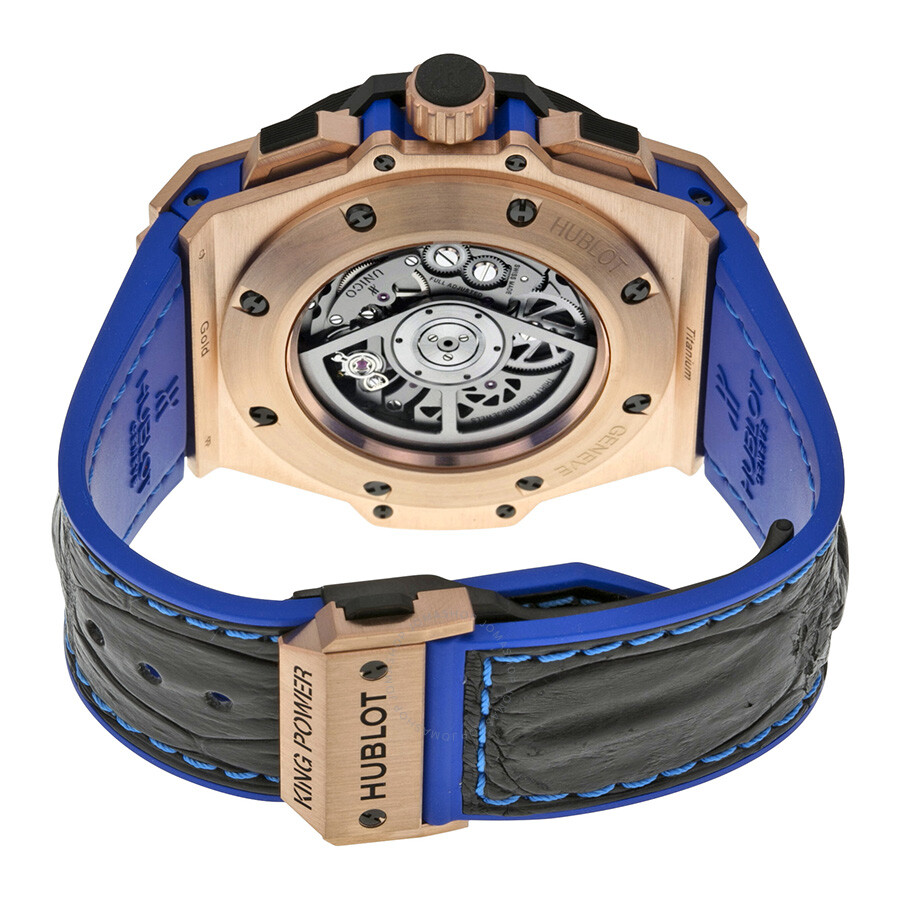 Replica Hublot King Power Unico Gold Skeleton Sapphire Dial Automatic Men's Watch 701OQ0119HR - Image 3