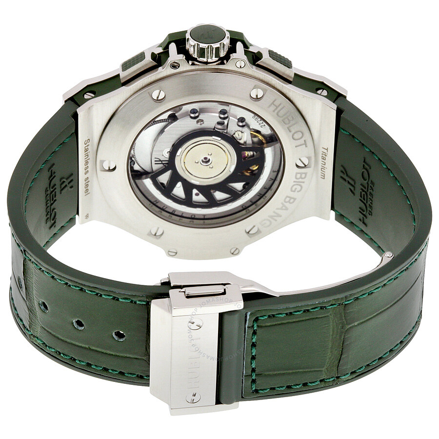 Replica Hublot Tutti Frutti Automatic Matte Green Dial Diamond Green Alligator Rubber Unisex Watch 341.SV.5290.LR.1104 - Image 3