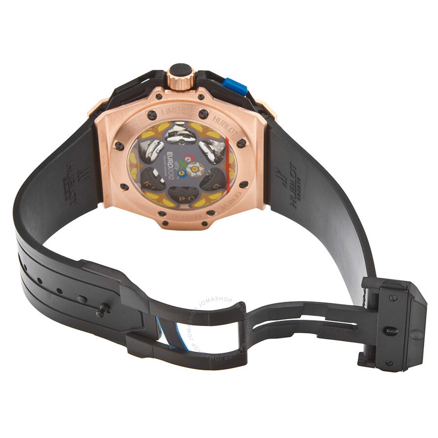 Replica Hublot UEFA Euro 2012 Ukraine 18kt Rose Gold and Rubber Men's Watch 716OM1129RXEUR12 - Image 2