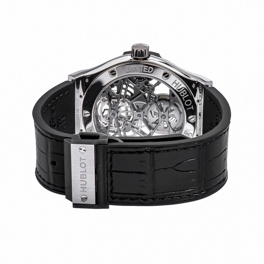 Replica Hublot Ultra-Thin Skeleton Tourbillon Dial Skeleton Automatic Men's Luxury Watch 505.TX.0170.LR - Image 2
