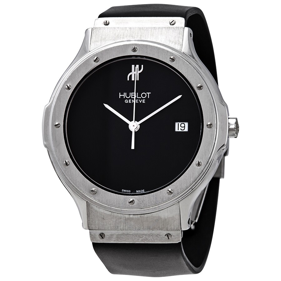 Replica Pre-owned Hublot MDM Classic Quartz Black Dial Watch 1523.1