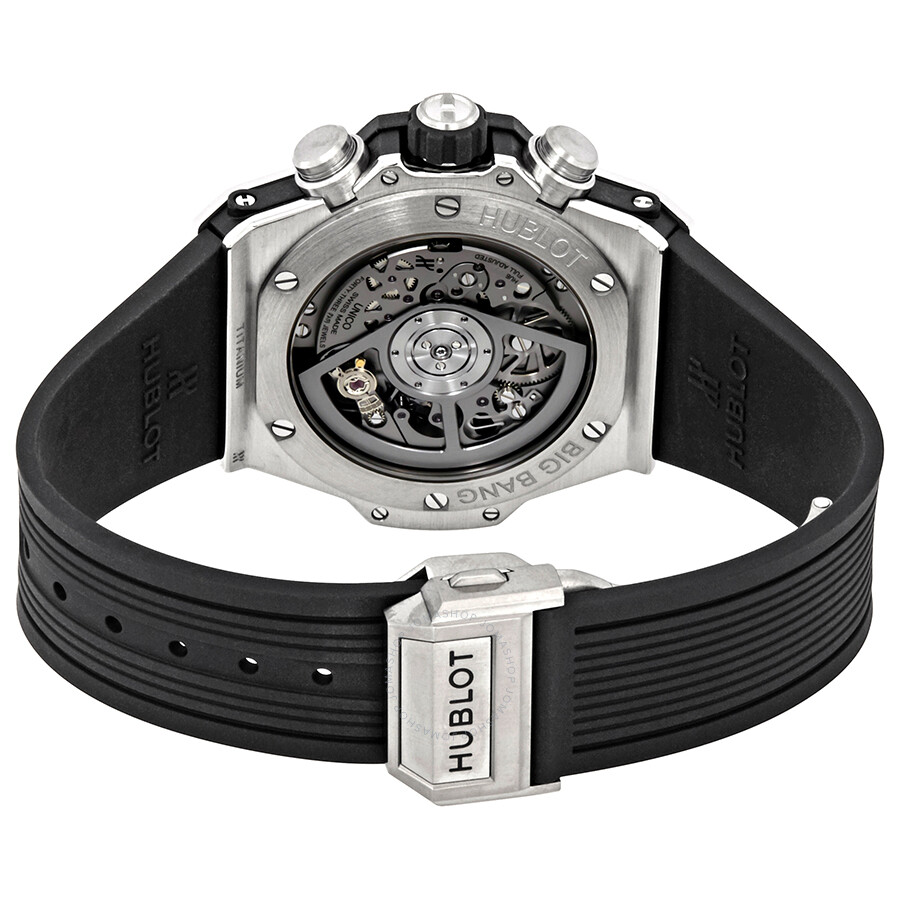 Replica Pre-owned Hublot Big Bang Unico Chronograph Mat Black Skeleton Dial Men's Watch 441.NX.1170.RX - Image 3
