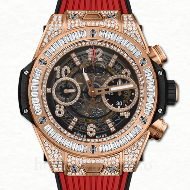 Hublot Big Bang Men 411.OX.1180.RX.0904-001 44mm Red-tone Skeleton Dial