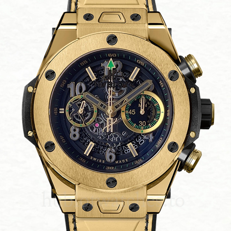 Hublot Big Bang Men 411.VX.1189.VR.USB16 44mm Leather Strap Black Dial