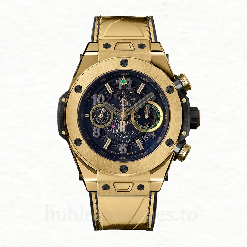 Hublot Big Bang Men 411.VX.1189.VR.USB16 44mm Leather Strap Black Dial - Image 2
