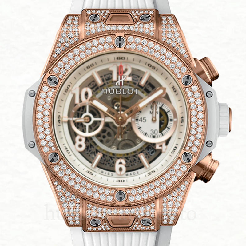 Hublot Big Bang 44mm 441.OE.2010.RW.1704 Men White-tone Rubber Band