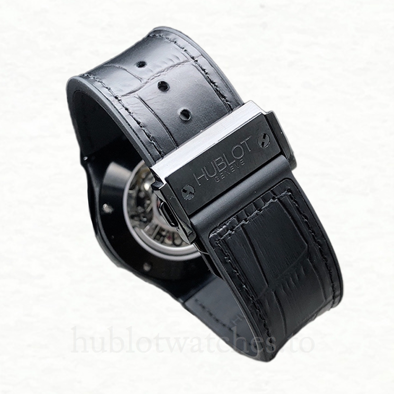 Hublot Classic Fusion Men 44mm 521.CM.1171.RX-001 Leather Strap Black Dial - Image 4