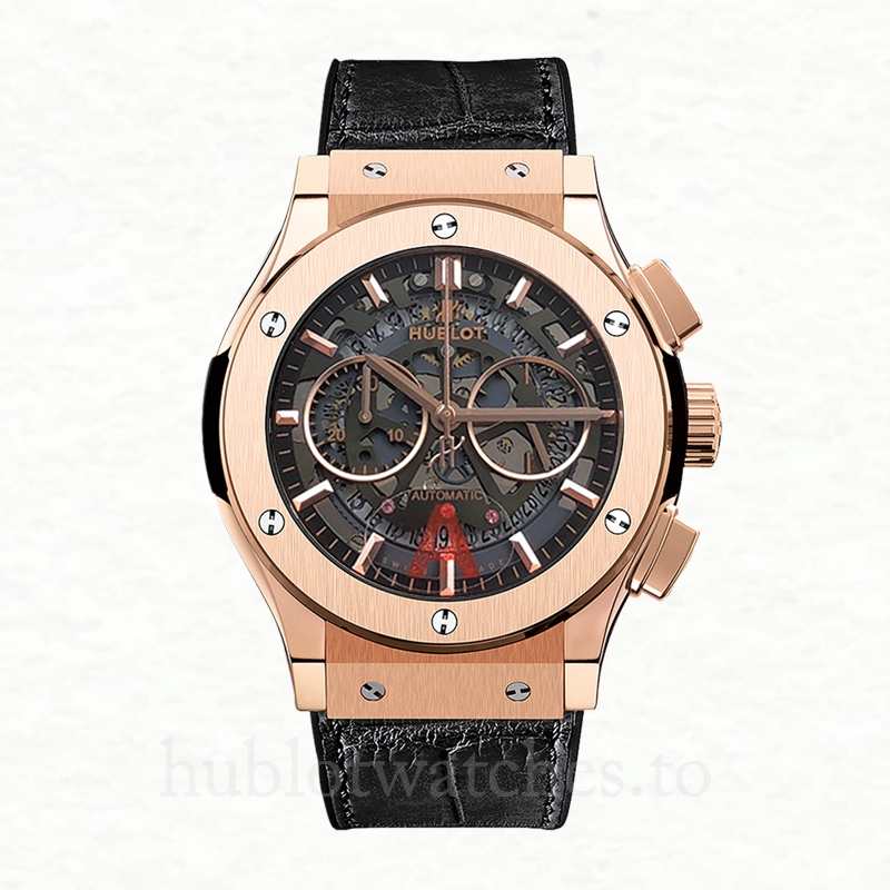 Hublot Classic Fusion Men 525.OX.0180.LR 44mm Leather Strap Black-tone - Image 2